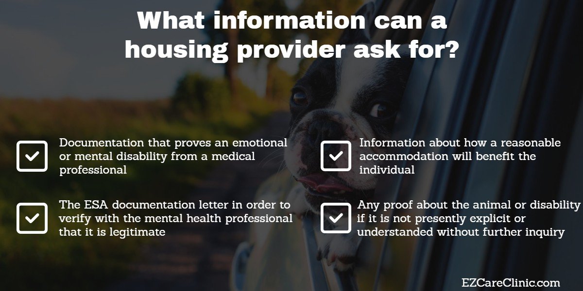information a housing provider can ask for