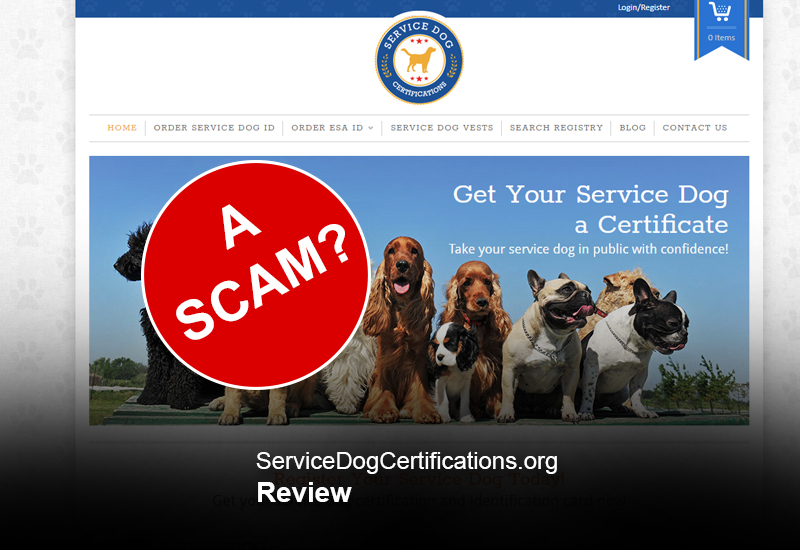 Service Dog Certifications review. ESA Scam - EZCare Clinic