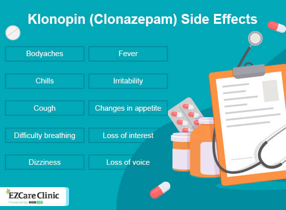 anxiety medication clonazepam side effects