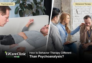 how is behavior therapy different than psychoanalysis?