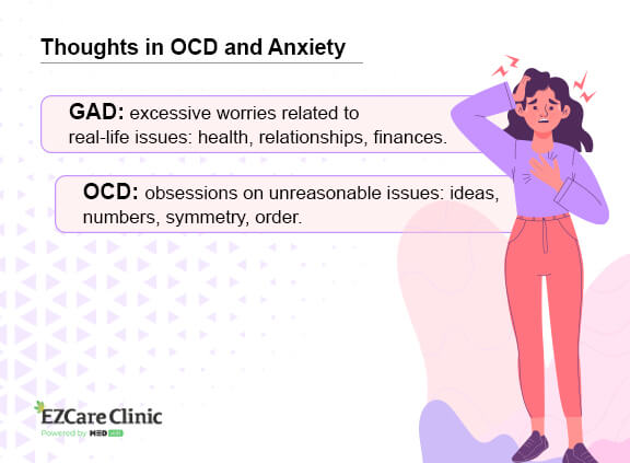 Symptoms of anxiety and OCD
